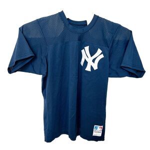 Vintage MacGregor NY‎ Yankees Jersey Sand Knit Mens Size Large Made In USA